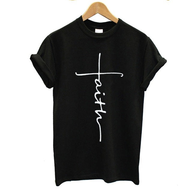 The Cross Printed T-shirt Cotton Jesus Clothes Plus Size
