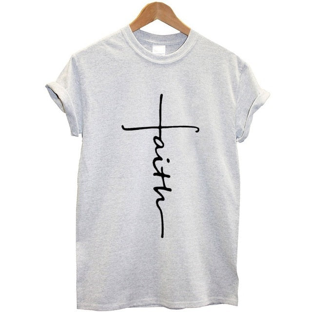 The Cross Printed T-shirt Cotton Jesus Clothes Plus Size