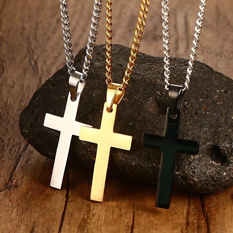 VNOX Classic Mens Cross Pendant Necklace 24 Inch