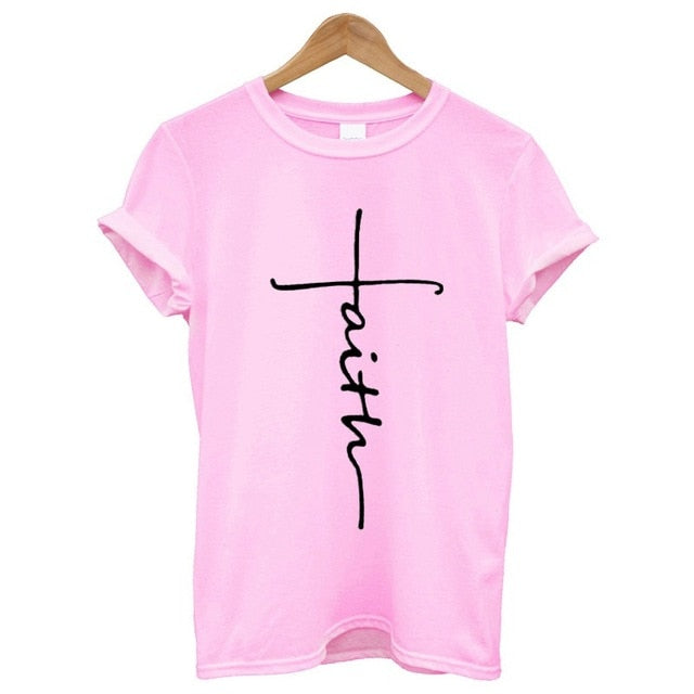 The Cross Printed T-shirt Cotton Jesus Clothes Plus Size