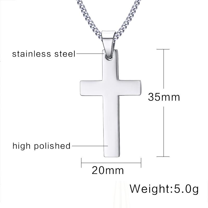 VNOX Classic Mens Cross Pendant Necklace 24 Inch